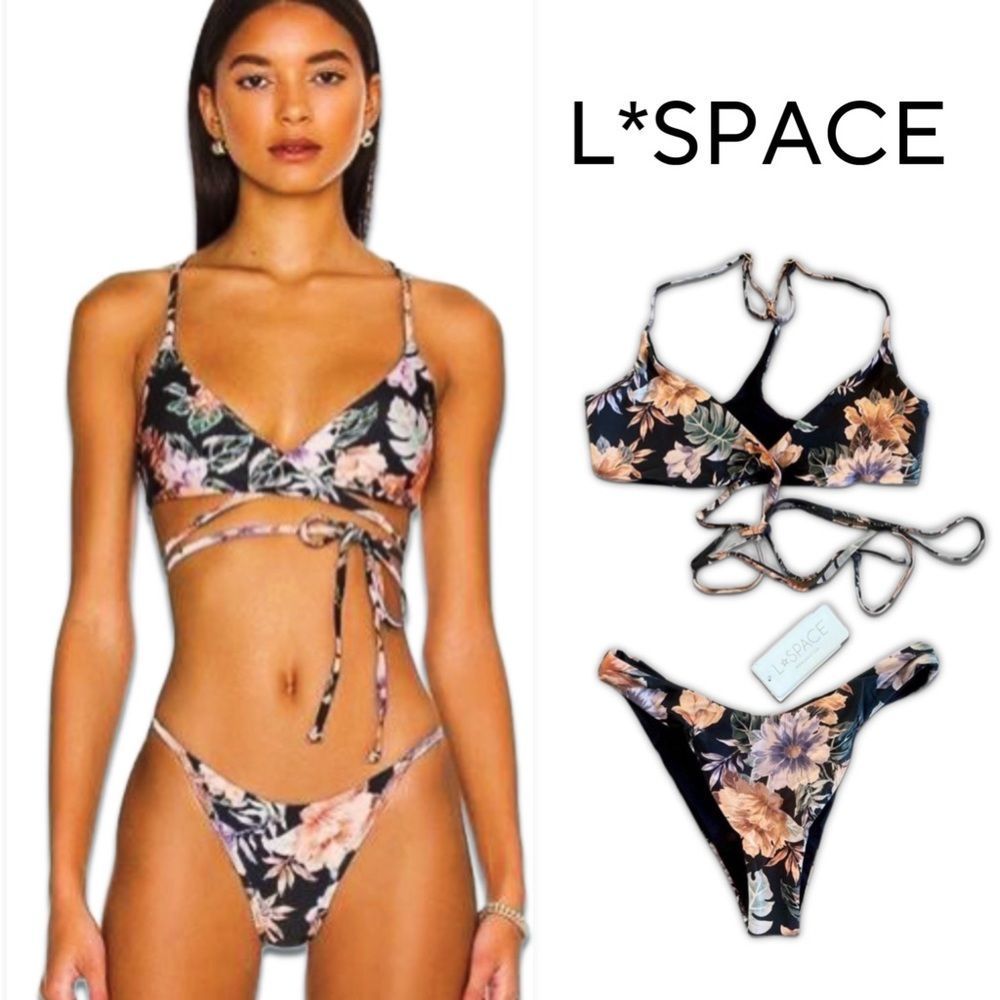 NWT L*Space Kristin Bikini Top & Cabana Bitsy Bottoms Set